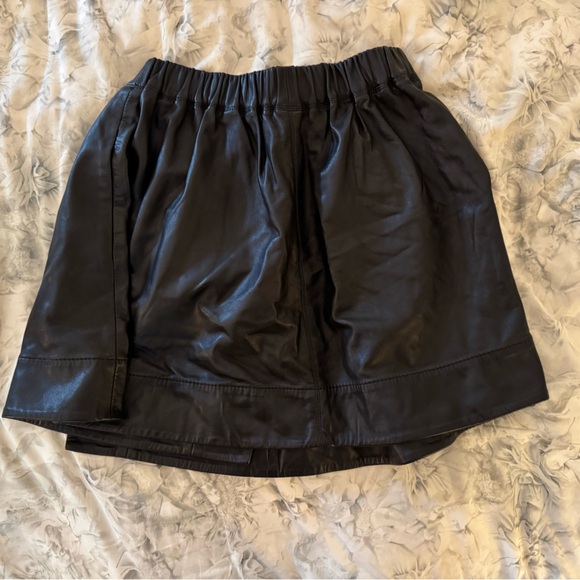 Iro Black Leather Mini Skirt - Picture 8 of 9
